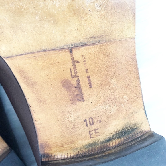 Salvatore Ferragamo Brown Leather Loafers